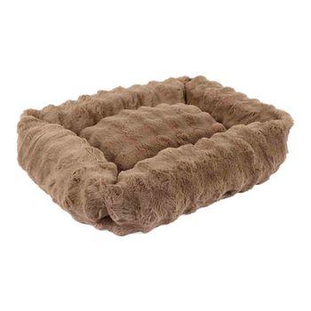 World of Pet Faux Fur Square Pet Bed Small