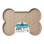 Bad to the Bone Plastic Spill Proof Pet Mat Small Taupe