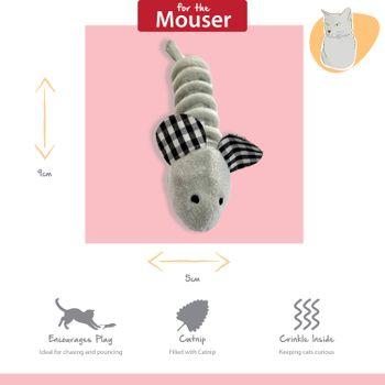 Tabby Patch Mouse Cat Toy 2 Pack