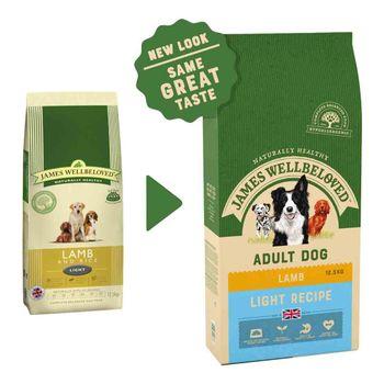 James Wellbeloved Dog Food Light Lamb Rice 12.5kg