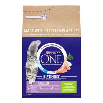 Purina ONE Adult Sensitive Rich in Turkey Rice 3kg Dry Cat Food