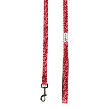 Doodlebone Bold Padded Dog Lead Ruby Leopard 25mm