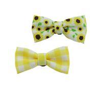 Soho Pet Collection Sunflower/Yellow Check Bow Tie (2 Pack)