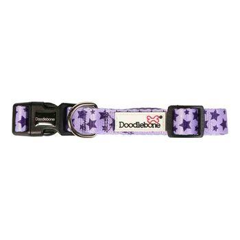 Doodlebone Bold Dog Collar Violet Star 6-11
