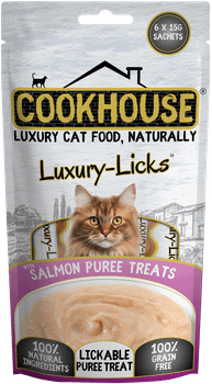 Cookhouse Luxury Licks Puree Cat Treat Salmon 6x15g