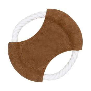 Banbury & Co Rural Retreats Suede and Rope Frisbee Dog Toy