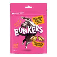 Bonkers Cat Bites, Crunchy & Soft Paw Lickin' Chicken Flavoured Cat Treats 180g