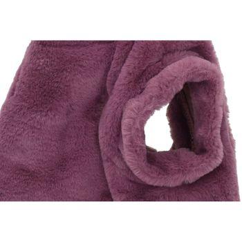 Rufus & Rosie Purple Faux Fur Dog Hoodie, S