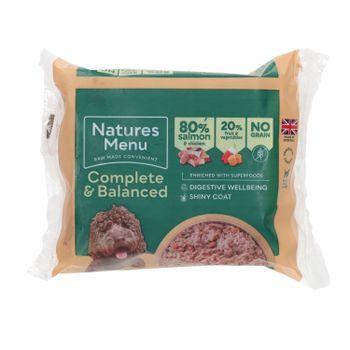 Natures Menu Complete & Balanced Salmon & Chicken Raw Dog Food 500g