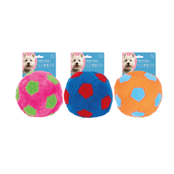 Rufus & Rosie Plush Football Squeaker Dog Toy