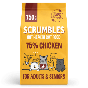 Scrumbles Dry Cat Food for Adult & Seniors Chicken 750g