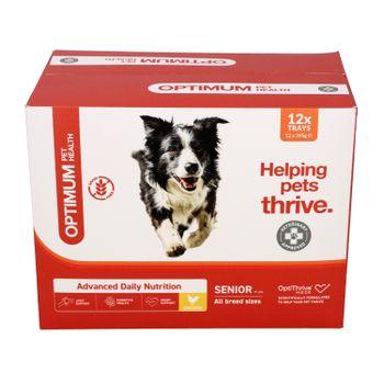 Optimum Pet Health Senior Dog Food Trays, 12x395g