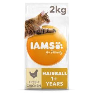 Iams Cat Food Adult Hairball Control 2kg Dry Cat Food