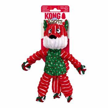 KONG Holiday Floppy Knots Fox Dog Toy Small/Medium