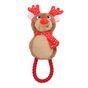Rosewood Squeaky Plush & Rope Christmas Dog Toy