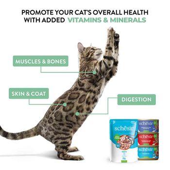 Schesir Complete and Balanced Wet Cat Food Tuna with Shrimps 85g