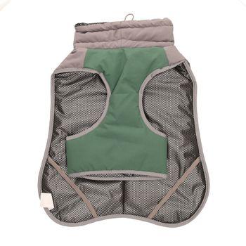 Rufus & Rosie Dog Overcoat Grey & Green M Plus