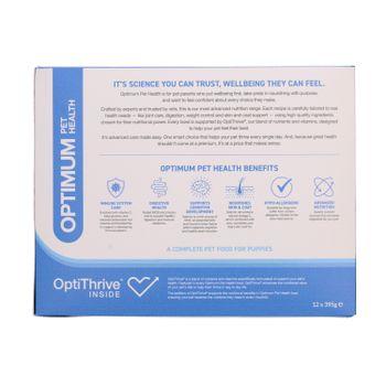 Optimum Pet Health Puppy Dog Food Trays, 12x395g