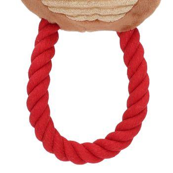 Rosewood Squeaky Plush & Rope Christmas Dog Toy
