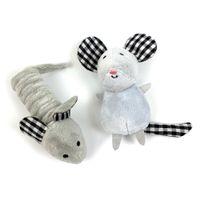 Tabby Patch Mouse Cat Toy 2 Pack