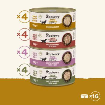 Applaws Taste Toppers Chicken Selection in Gravy 16x156g