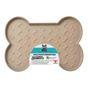 Bad to the Bone Plastic Spill Proof Pet Mat Large Taupe