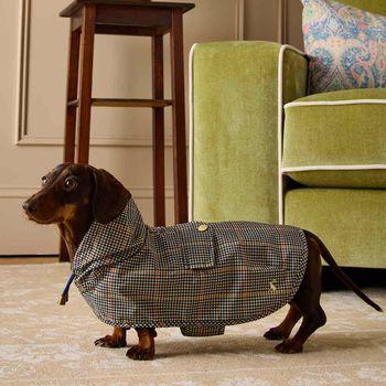 Joules Henson Check Packaway Dog Jacket Medium