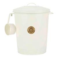 Scruffs Cantina 12L Steel Storage Pet Food Canister & Scoop Cream