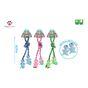 Smart Choice Squeaky Space Alien Plush & Rope Dog Toy