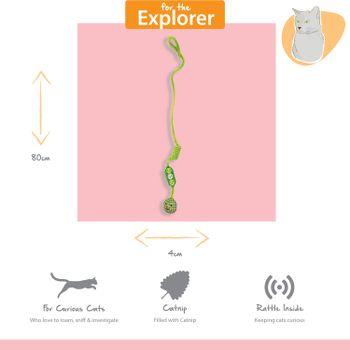 Tabby Patch Pea Pod Cat Bungee Toy
