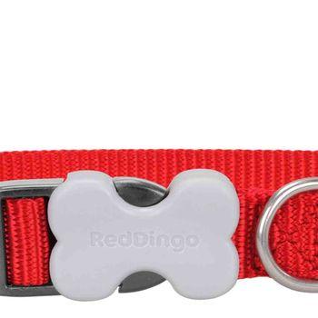 Red Dingo Plain Red Dog Collar Medium Dog Collars