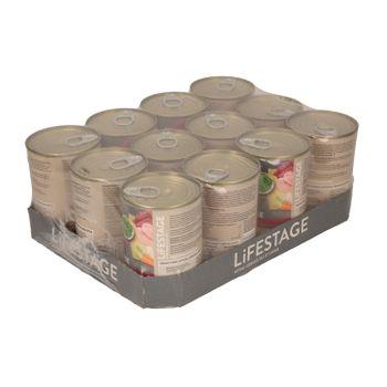 Lifestage Grain Free Beef & Tripe Chunks in Gravy Wet Dog Food 12x400g