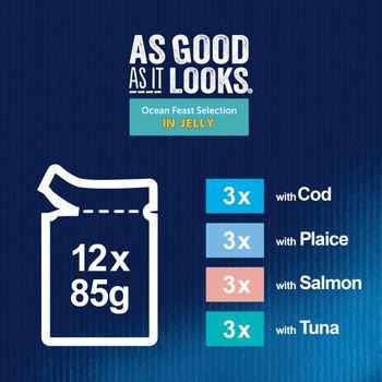 Felix As Good As it Looks Ocean Feasts Wet Cat Food 12x85g