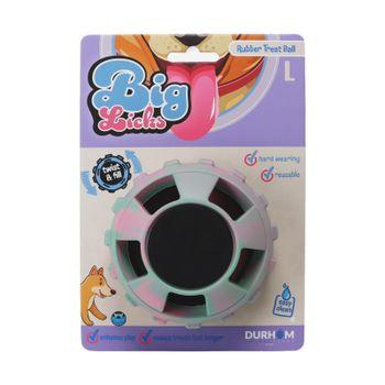 Big Licks Rubber Treat Ball (Large) - Pink/Green
