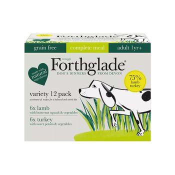 Forthglade Lamb & Turkey Complete Wet Adult Dog Food 12x395g