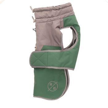 Rufus & Rosie Dog Overcoat Grey & Green S+