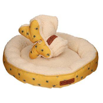 Cath Kidston Bees Dog Bed, Blanket & Bone Plush Toy Bundle