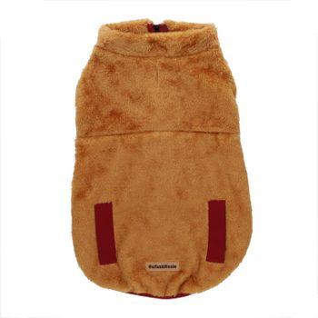 Rufus & Rosie Red Teddy Dog Fleece Jumper, L+