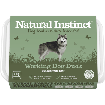 Natural Instinct Working Dog Duck Raw Dog Food 1kg