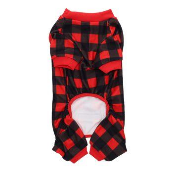 Rufus & Rosie Christmas Check Dog Pyjamas Medium