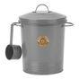 Scruffs Cantina 4L Steel Storage Pet Food Canister & Scoop Dark Grey