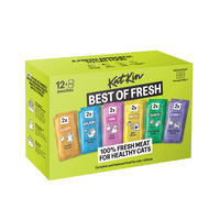 KatKin BEST OF FRESH Fresh Cat and Kitten Food, Variety Pack (Chicken, Fish, Pork, Beef, Duck & Turkey) 12x80g
