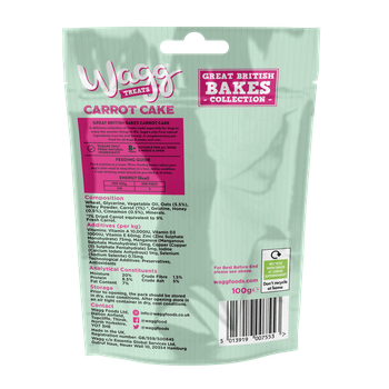 Wagg Great British Bakes Collection Carrot Cake Dog Treats 100g