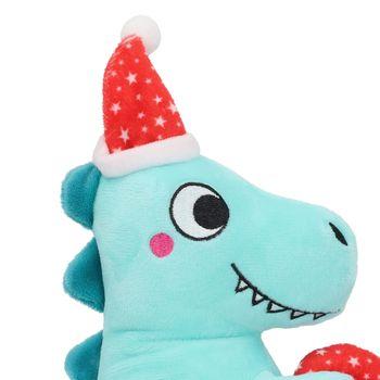 Smart Choice Squeaky Plush Dinosaur Christmas Dog Toy