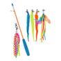 Tabby Patch Cat Teaser with 5 Attachments Toy