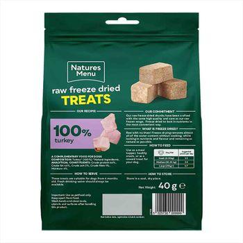 Natures Menu Turkey Chunks Raw Freeze Dried Dog Treats 40g
