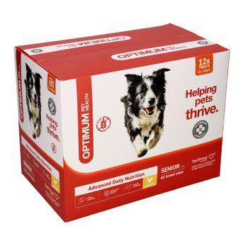 Optimum Pet Health Senior Dog Food Trays, 12x395g