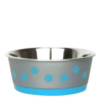 Classic Hybrid Stainless Steel Dish Blue Dog Bowl 700ml, 13.5cm Diameter