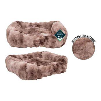 World of Pet Faux Fur Square Pet Bed Medium