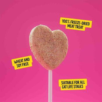 Bonkers Purrpops, Freeze Dried Salmon Flavoured Lollipop Cat Treats, 4 Pieces 